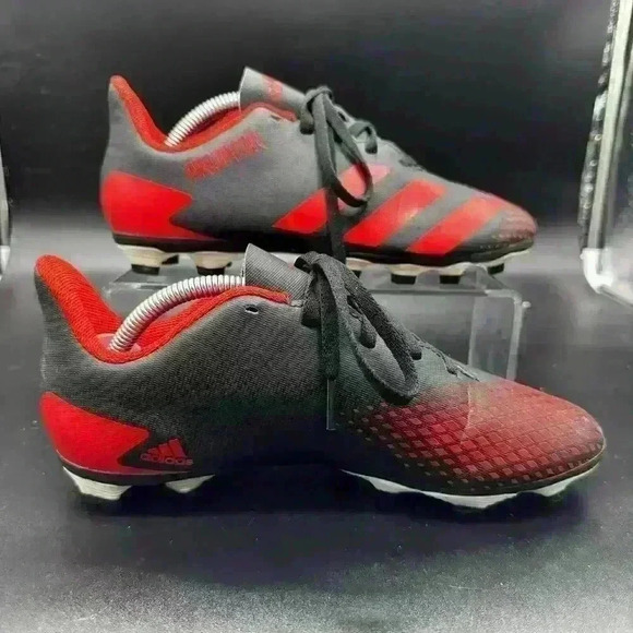 Adidas Predator 20.4 FxG Mens Size 4.5 Red Black Athletic Running Soccer Cleats - Picture 1 of 7